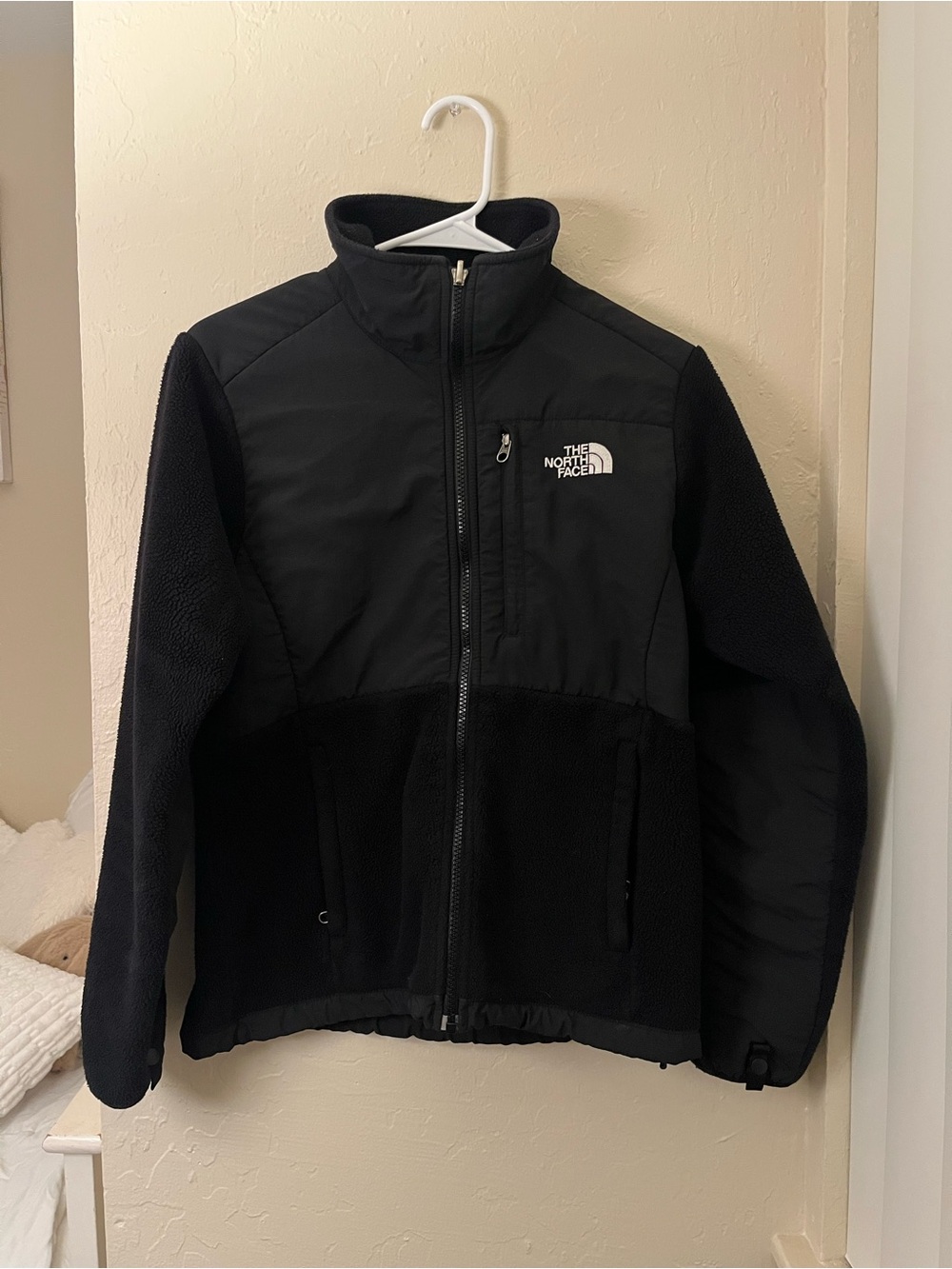 The North Face Black Mixed-Material Puffer-Fleece Jacket